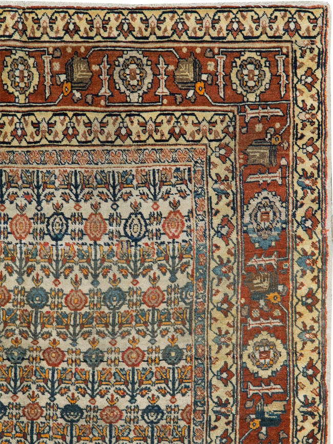 Antique Persian Tabriz Rug, No.12817 - Staging