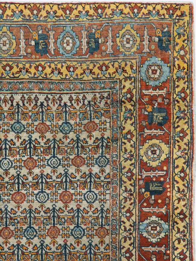 Antique Persian Tabriz Rug, No.12817 - Staging