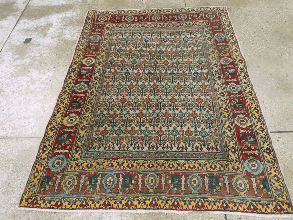 Antique Persian Tabriz Rug, No.12817 - Staging