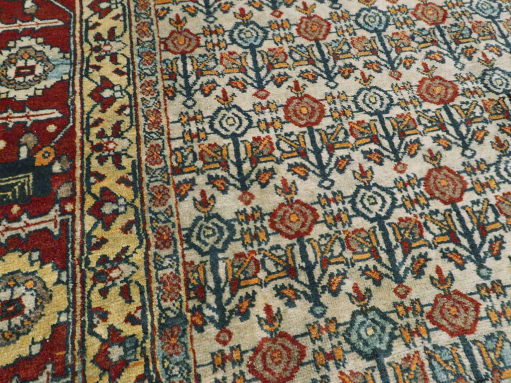 Antique Persian Tabriz Rug, No.12817 - Staging