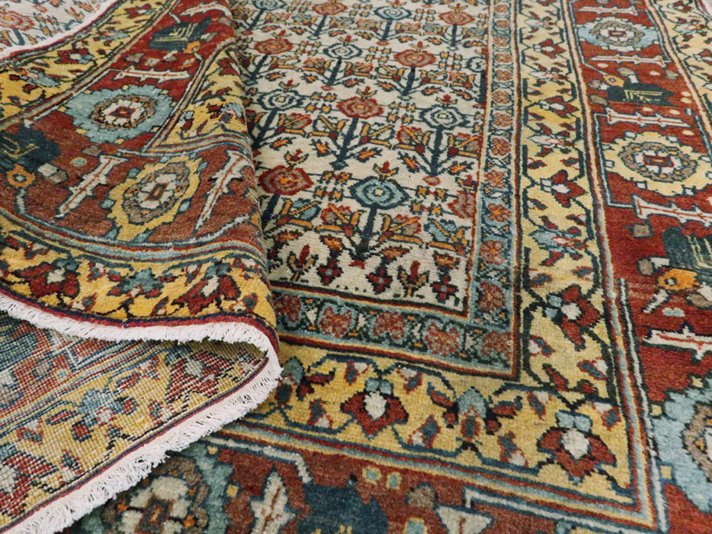 Antique Persian Tabriz Rug, No.12817 - Staging