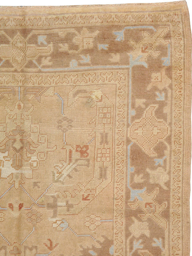 Antique Turkish Oushak Rug, No.12879 - Staging