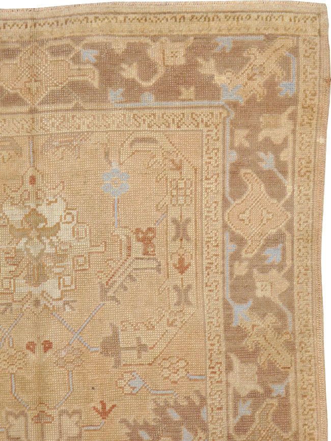 Antique Turkish Oushak Rug, No.12879 - Staging