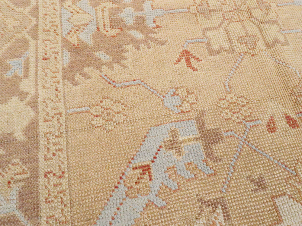 Antique Turkish Oushak Rug, No.12879 - Staging