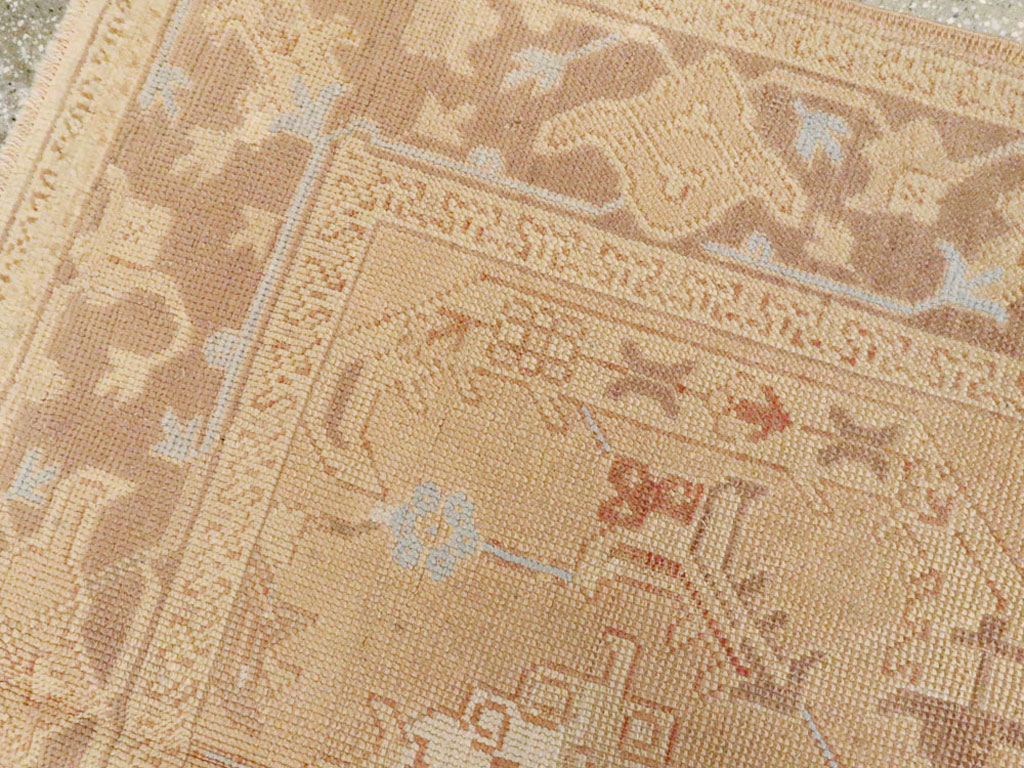 Antique Turkish Oushak Rug, No.12879 - Staging