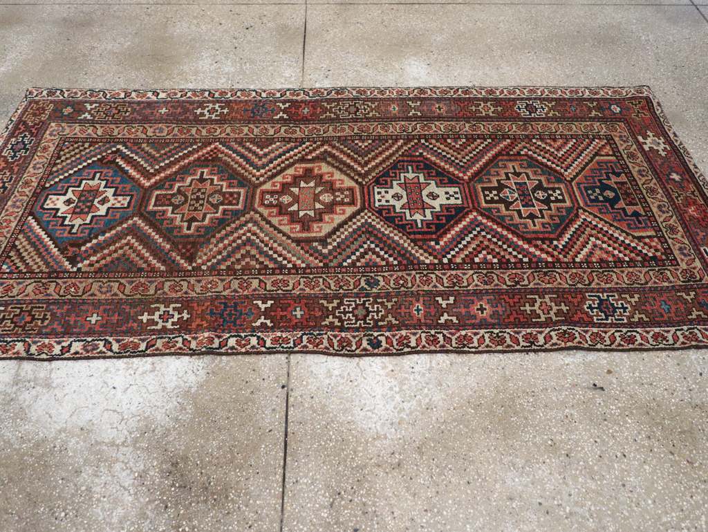 Antique Persian Kurdish Rug, No.12915 - Staging