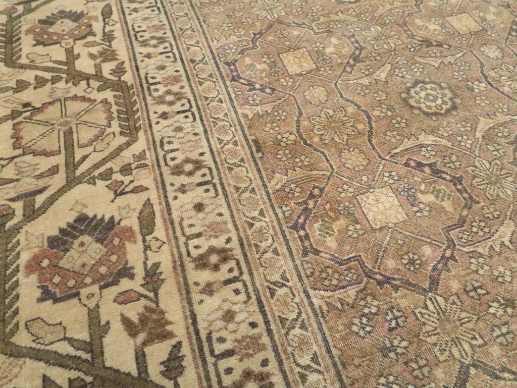 Antique Persian Tabriz Rug, No.12939 - Staging