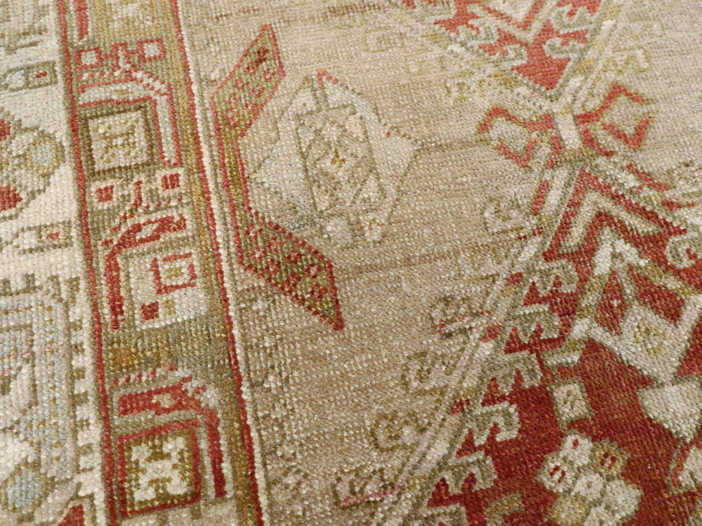 Vintage Persian Serab Throw Rug, No.12944 - Staging