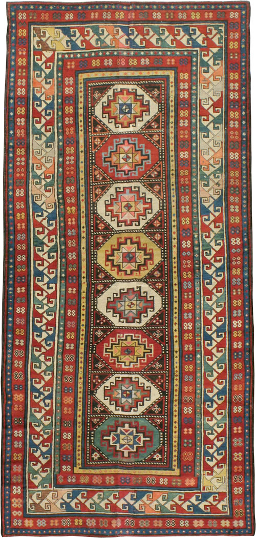 Antique Caucasian Shirvan Rug, No.12955 - Staging