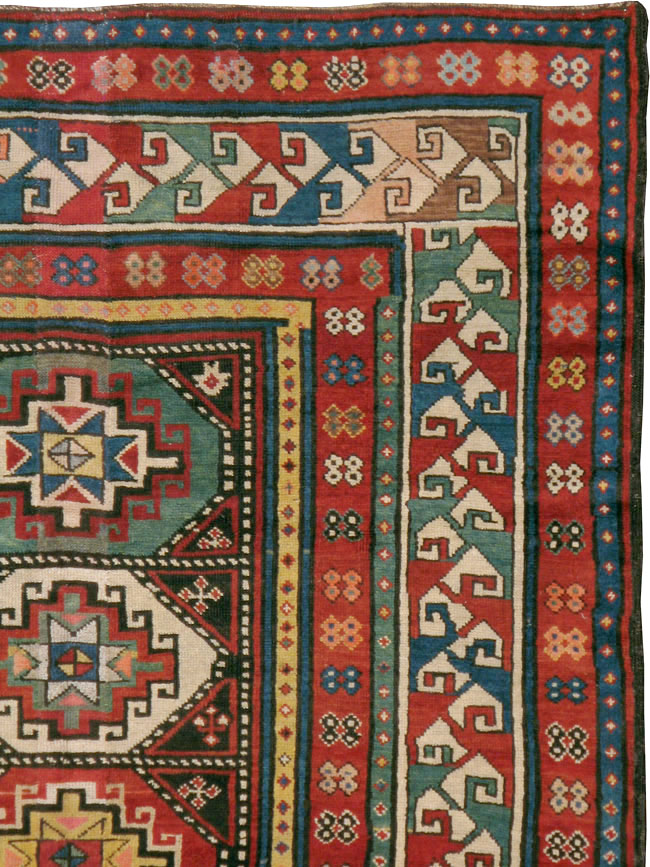 Antique Caucasian Shirvan Rug, No.12955 - Staging