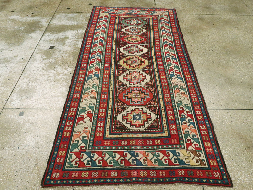 Antique Caucasian Shirvan Rug, No.12955 - Staging