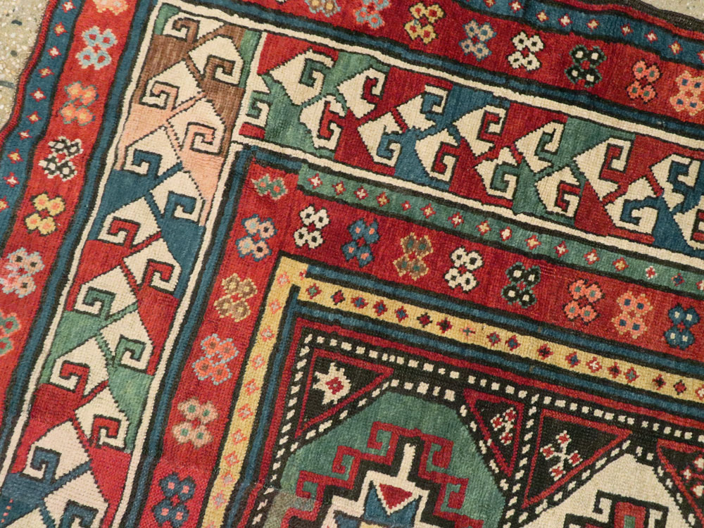 Antique Caucasian Shirvan Rug, No.12955 - Staging
