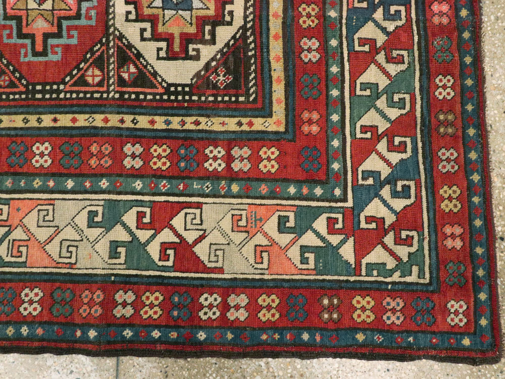 Antique Caucasian Shirvan Rug, No.12955 - Staging
