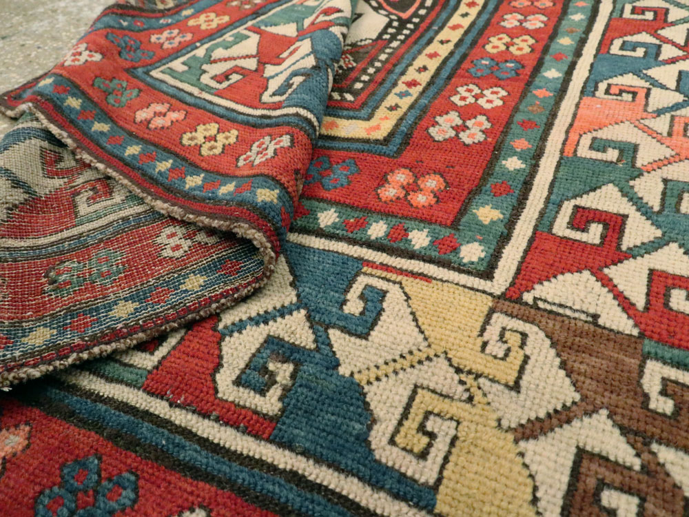 Antique Caucasian Shirvan Rug, No.12955 - Staging