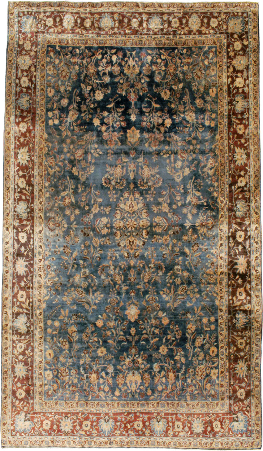 Vintage Persian Lavar Kerman Rug, No.13003 - Staging
