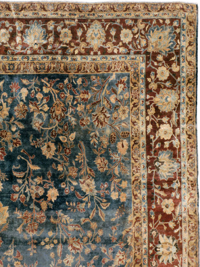 Vintage Persian Lavar Kerman Rug, No.13003 - Staging