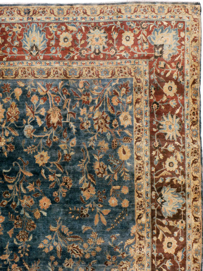 Vintage Persian Lavar Kerman Rug, No.13003 - Staging