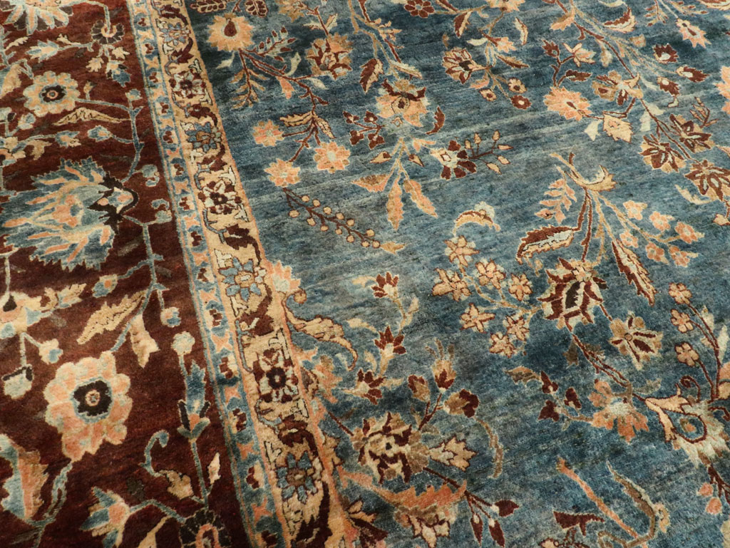 Vintage Persian Lavar Kerman Rug, No.13003 - Staging