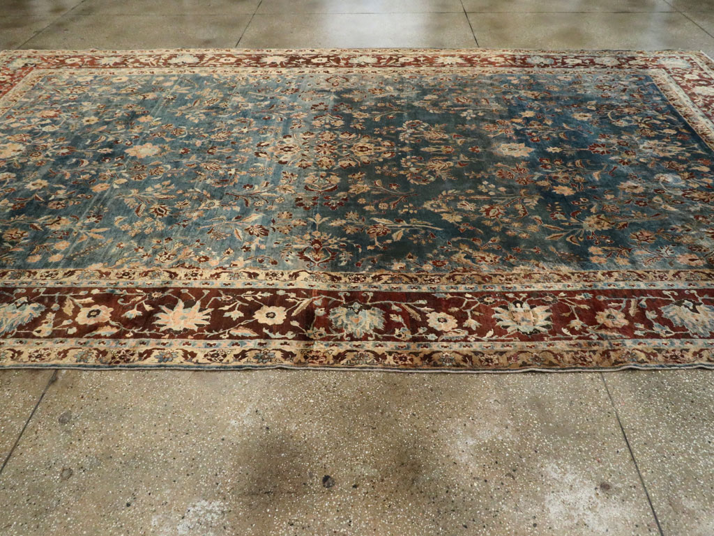 Vintage Persian Lavar Kerman Rug, No.13003 - Staging