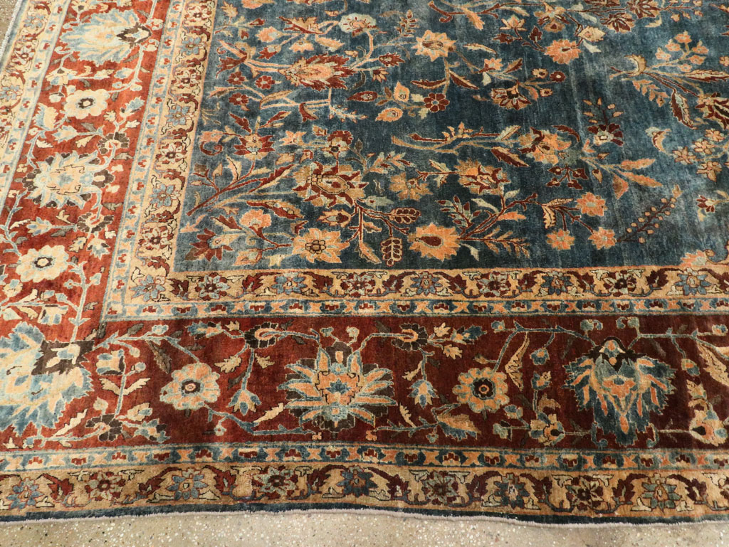 Vintage Persian Lavar Kerman Rug, No.13003 - Staging