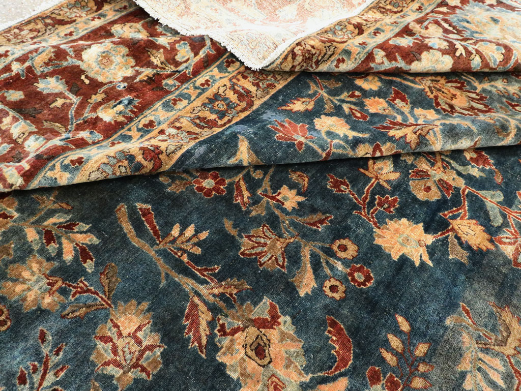 Vintage Persian Lavar Kerman Rug, No.13003 - Staging