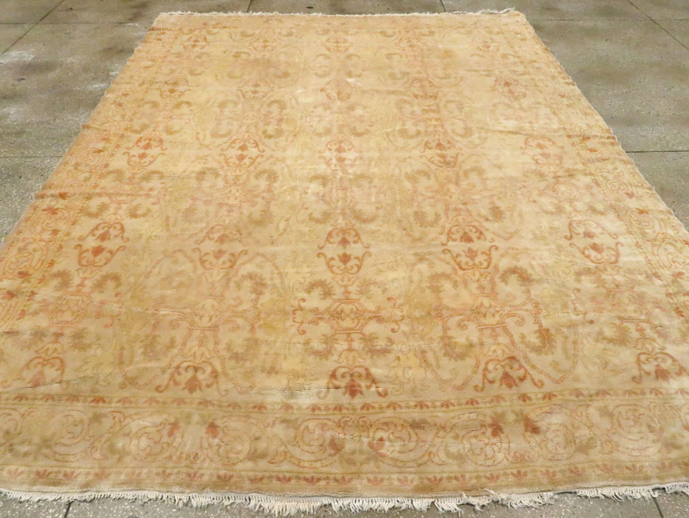 Antique Spanish Cuenca Rug, No.13012 - Staging