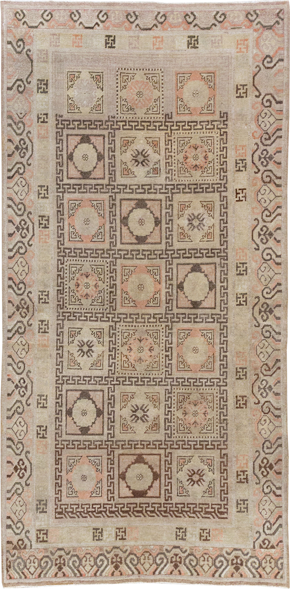 Antique East Turkestan Khotan Gallery Rug, No.13063 - Staging