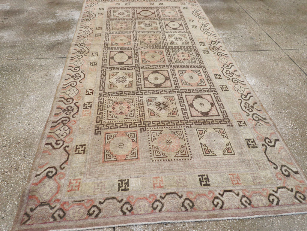 Antique East Turkestan Khotan Gallery Rug, No.13063 - Staging
