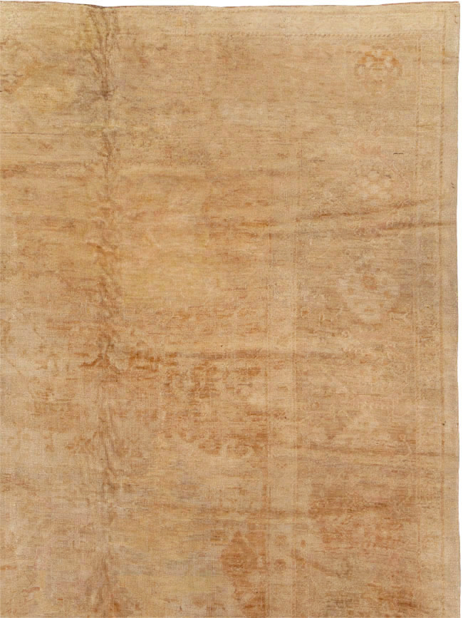 Antique Turkish Oushak Rug, No.13083 - Staging