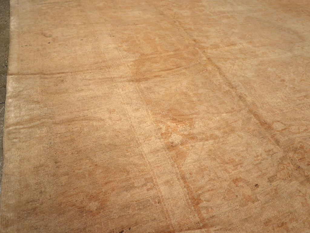 Antique Turkish Oushak Rug, No.13083 - Staging