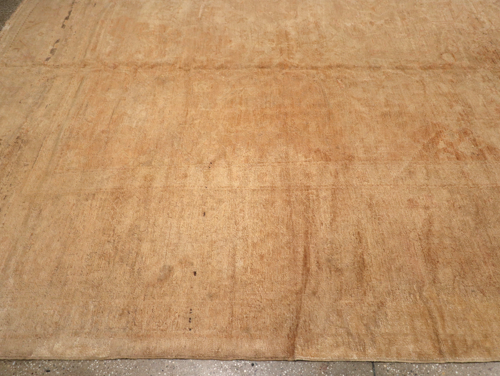 Antique Turkish Oushak Rug, No.13083 - Staging