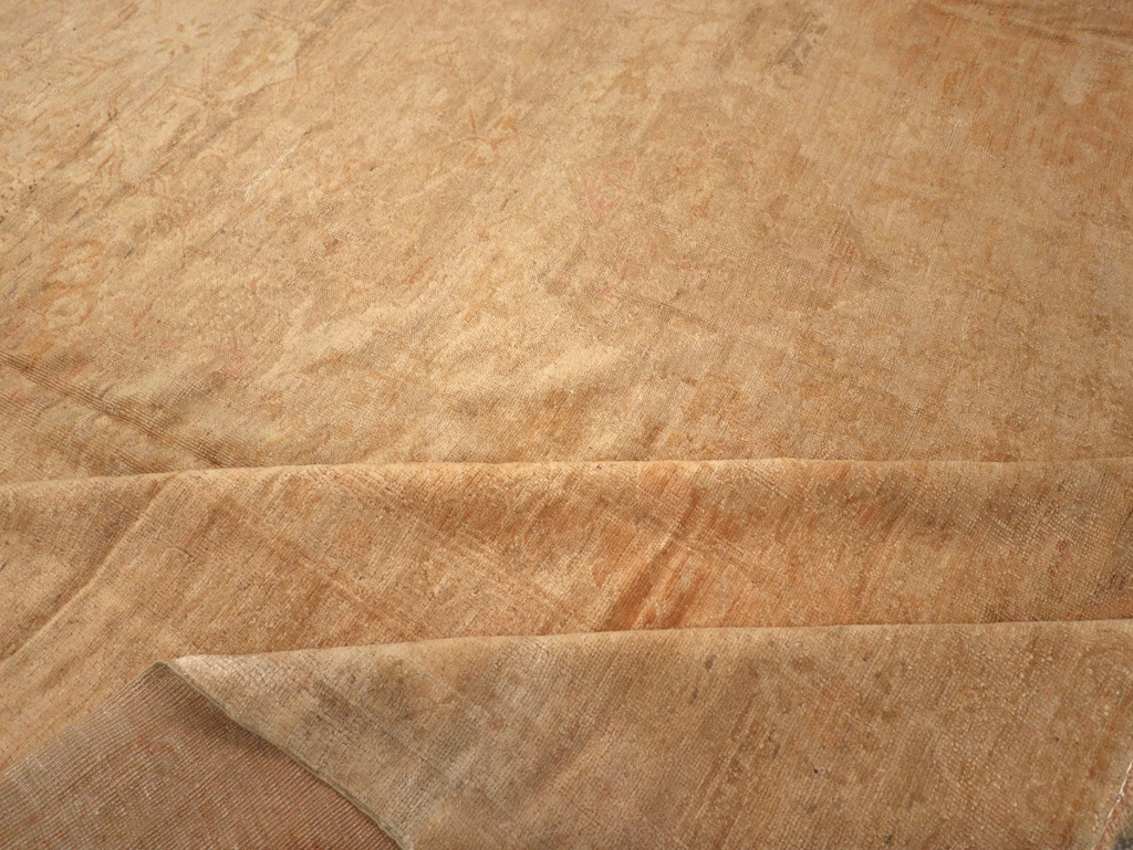 Antique Turkish Oushak Rug, No.13083 - Staging