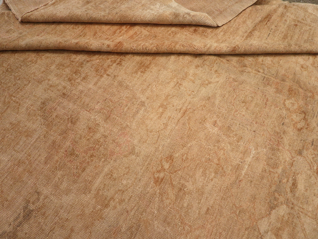 Antique Turkish Oushak Rug, No.13083 - Staging