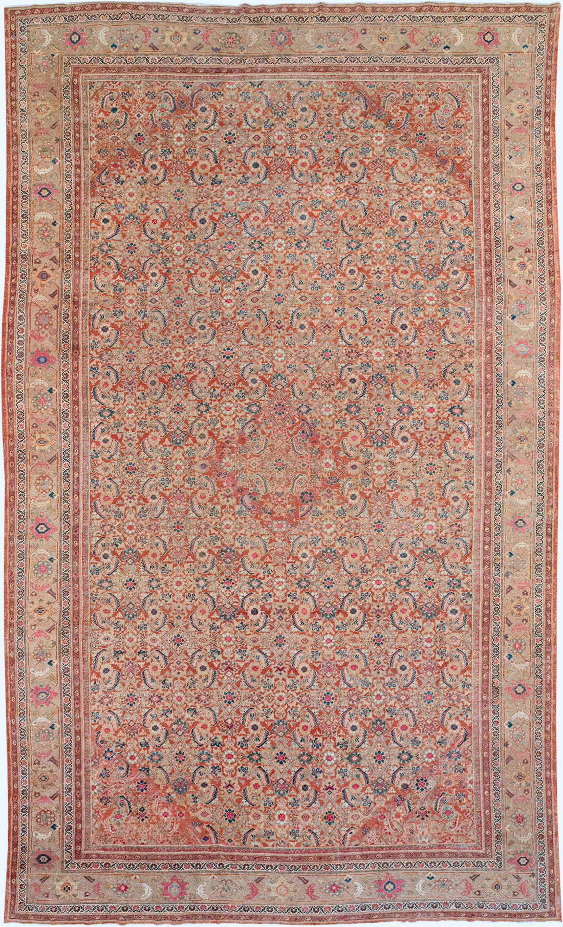 Antique Persian Mahal Large Carpet, No.13087 - Staging