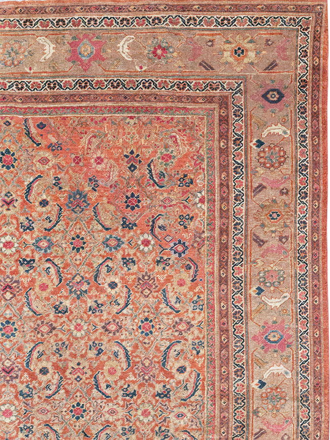 Antique Persian Mahal Large Carpet, No.13087 - Staging