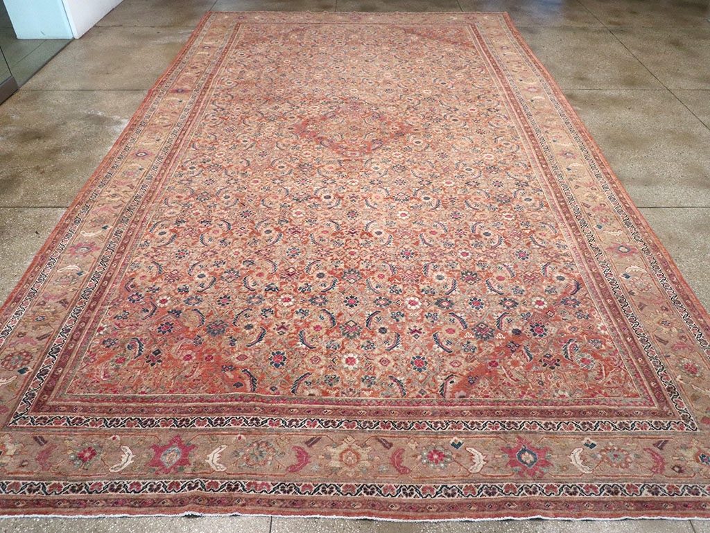 Antique Persian Mahal Large Carpet, No.13087 - Staging