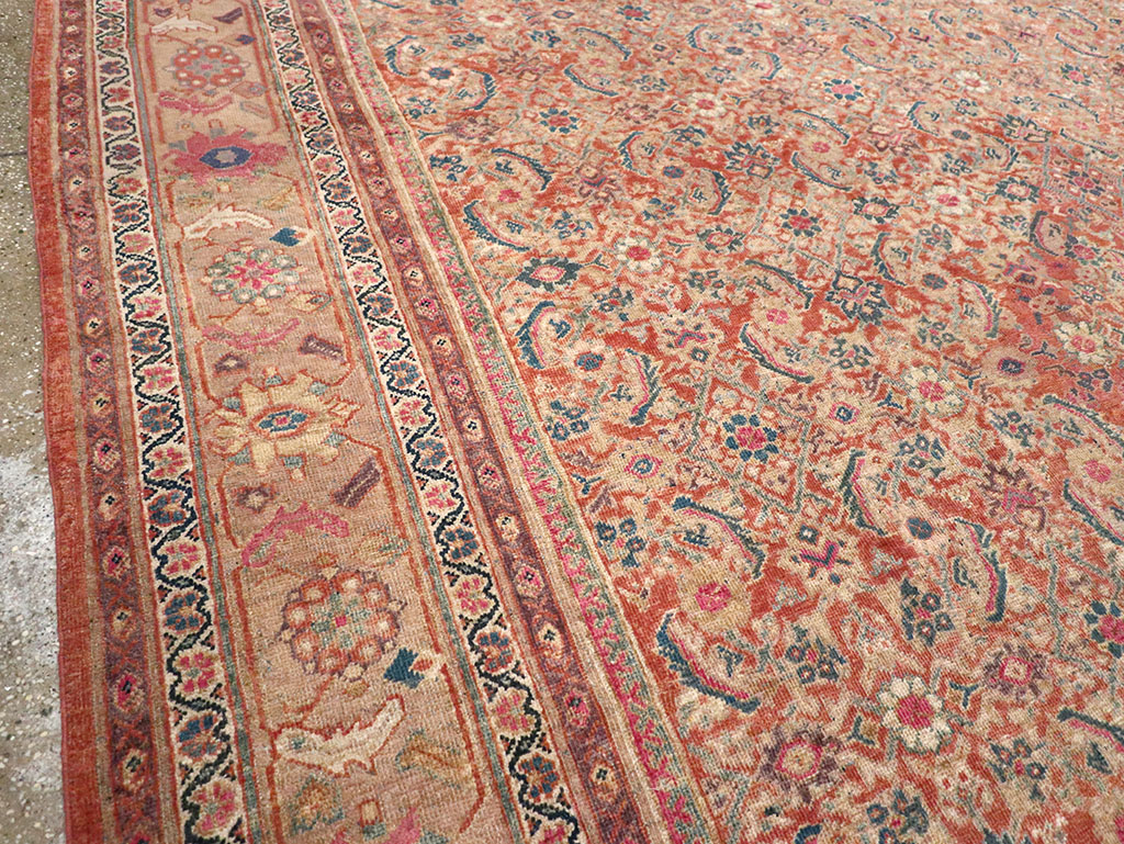 Antique Persian Mahal Large Carpet, No.13087 - Staging