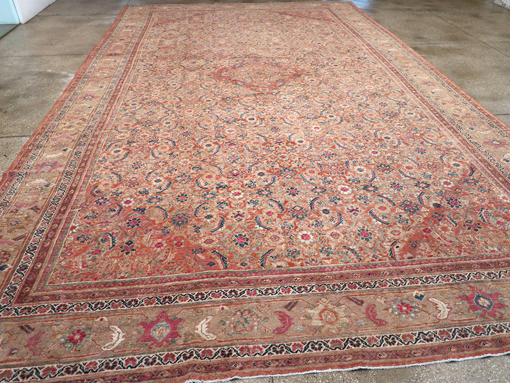 Antique Persian Mahal Large Carpet, No.13087 - Staging