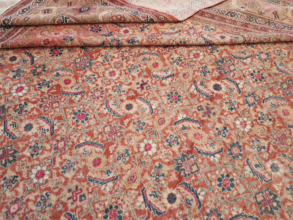 Antique Persian Mahal Large Carpet, No.13087 - Staging