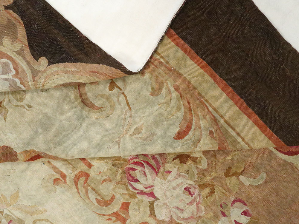 Antique French Aubusson Rug, No.13089 - Staging