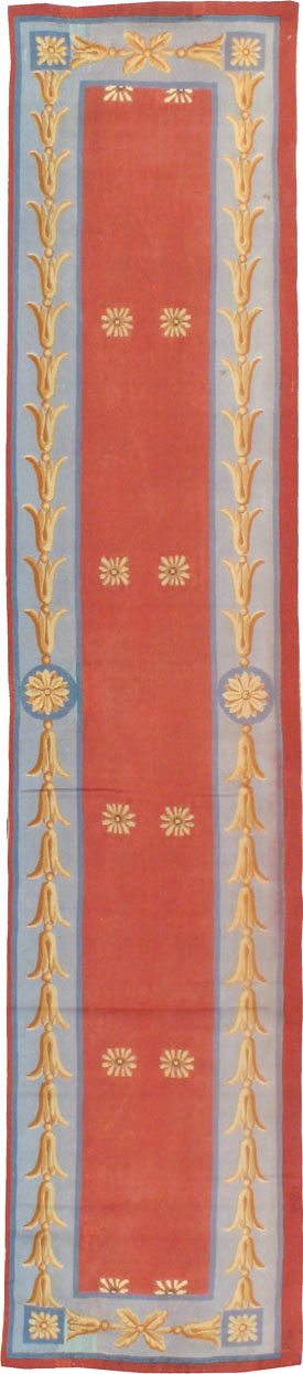 Vintage French Aubusson Runner, No.13097 - Staging