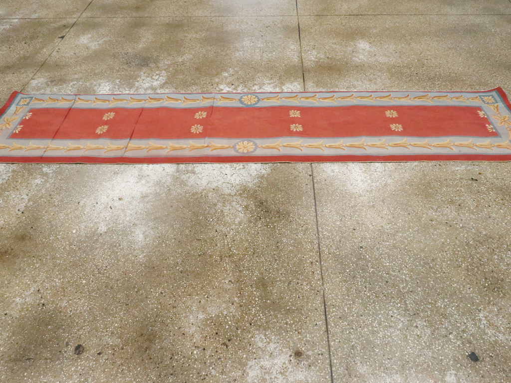 Vintage French Aubusson Runner, No.13097 - Staging