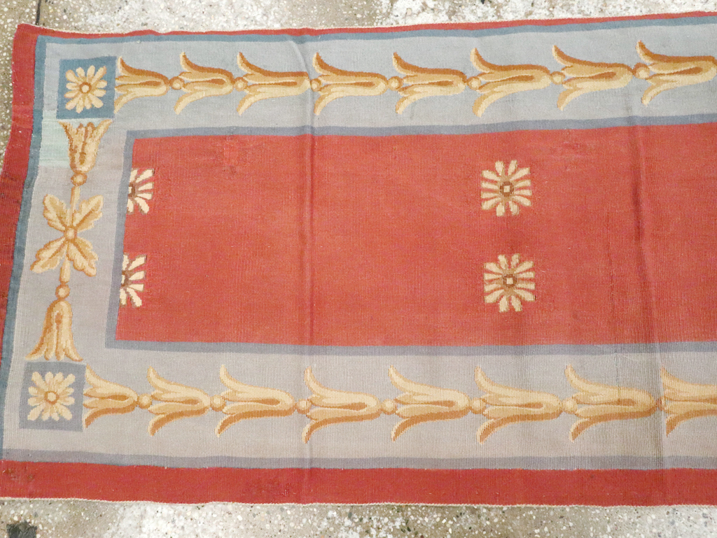 Vintage French Aubusson Runner, No.13097 - Staging