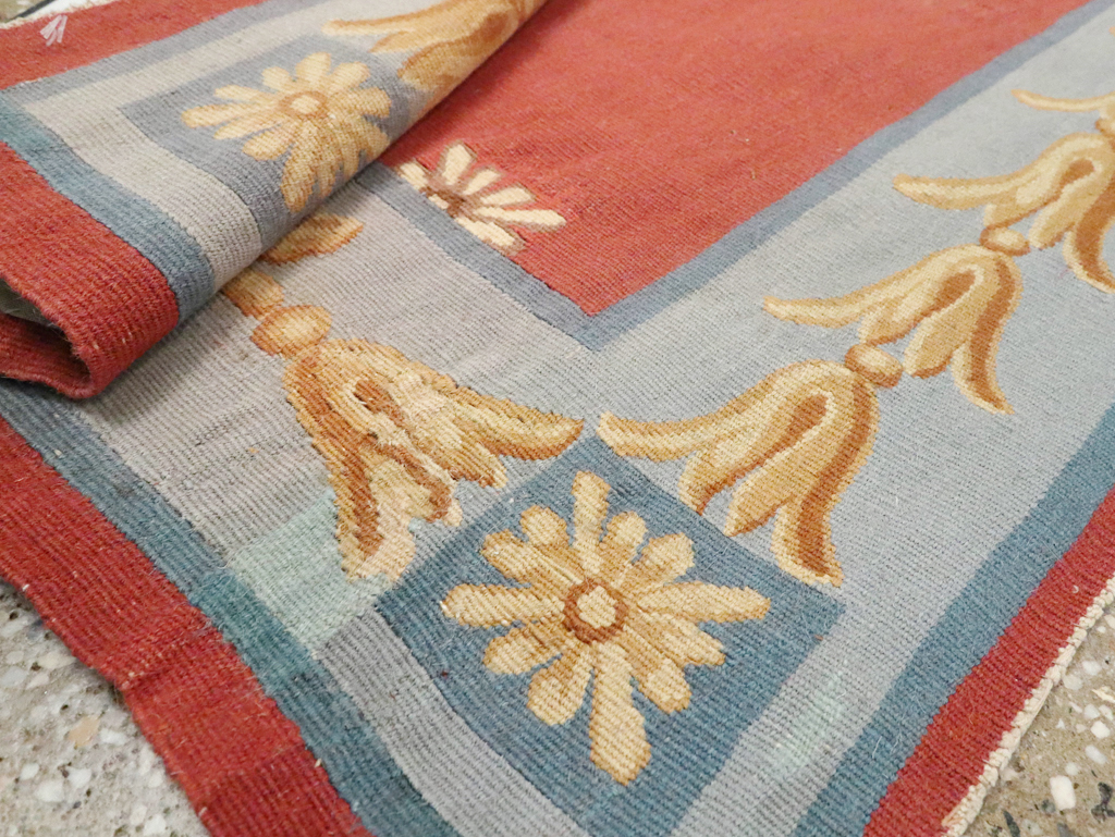 Vintage French Aubusson Runner, No.13097 - Staging