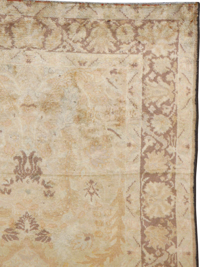 Antique Turkish Oushak Rug, No.13121 - Staging