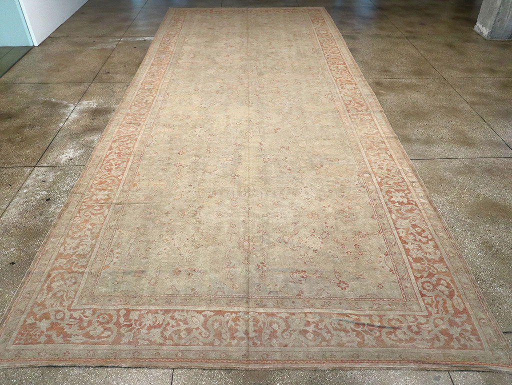 Antique Turkish Ghiordes Long Carpet, No.13122 - Staging