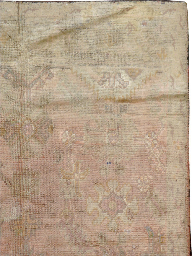 Antique Turkish Oushak Rug, No.13164 - Staging