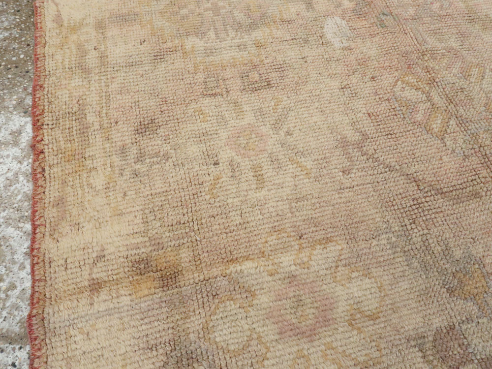 Antique Turkish Oushak Rug, No.13164 - Staging