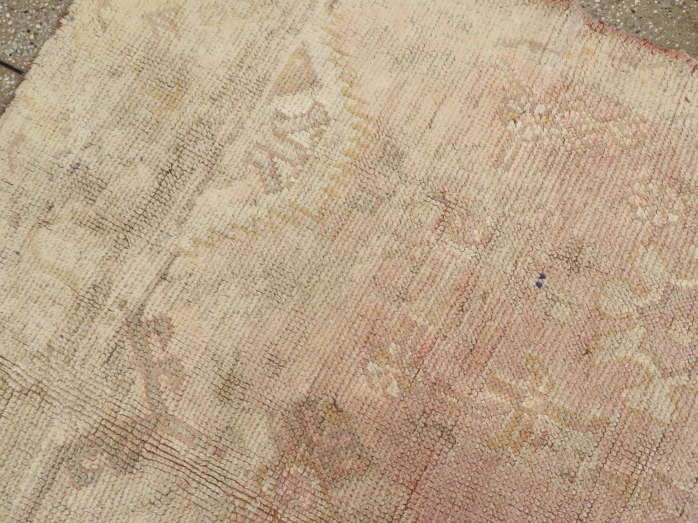 Antique Turkish Oushak Rug, No.13164 - Staging