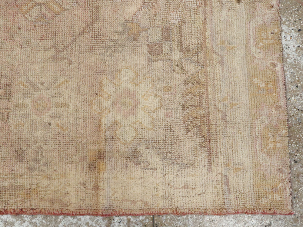 Antique Turkish Oushak Rug, No.13164 - Staging